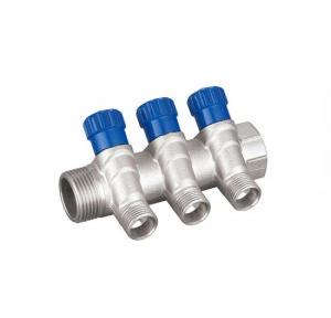 Sant Brass Manifolds With Stop Valves Blue FS4-1-1/2 Inch x 3, MFSV3-25153B